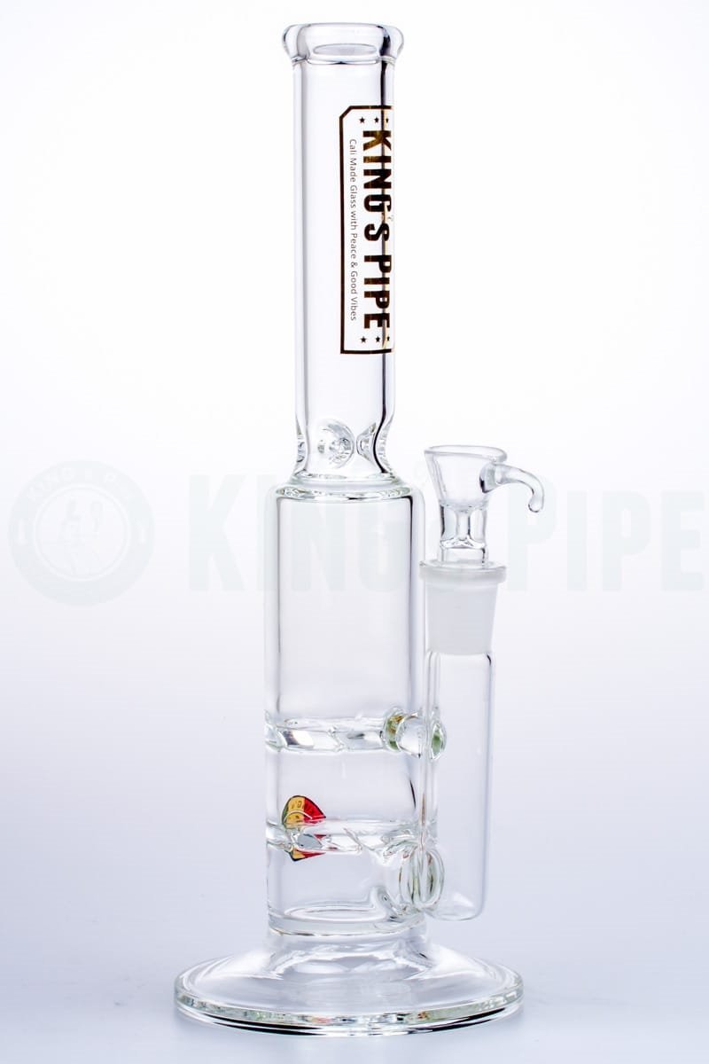 KING&#39;s Pipe Glass - Double Tornado Perc Water Bong