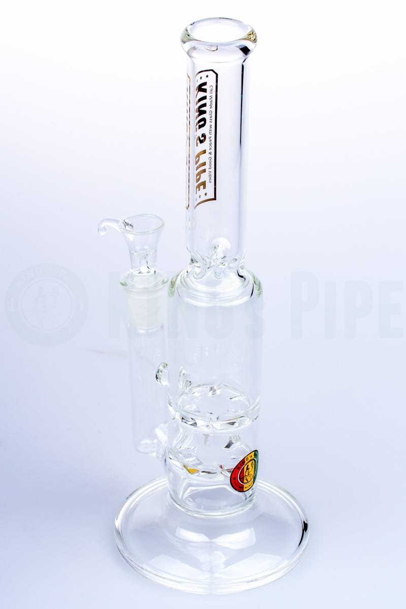 KING&#39;s Pipe Glass - Double Tornado Perc Water Bong