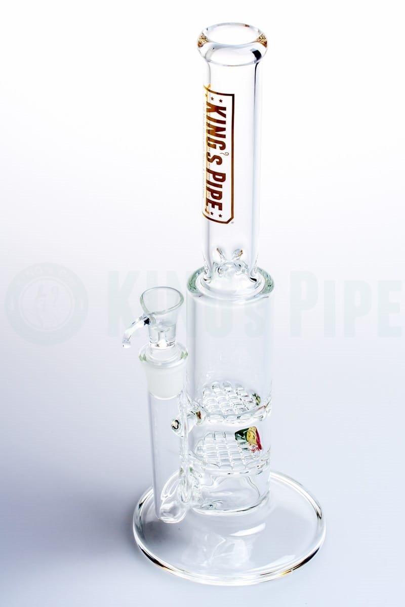 KING&#39;s Pipe Glass - Double Waffle Perc Bong