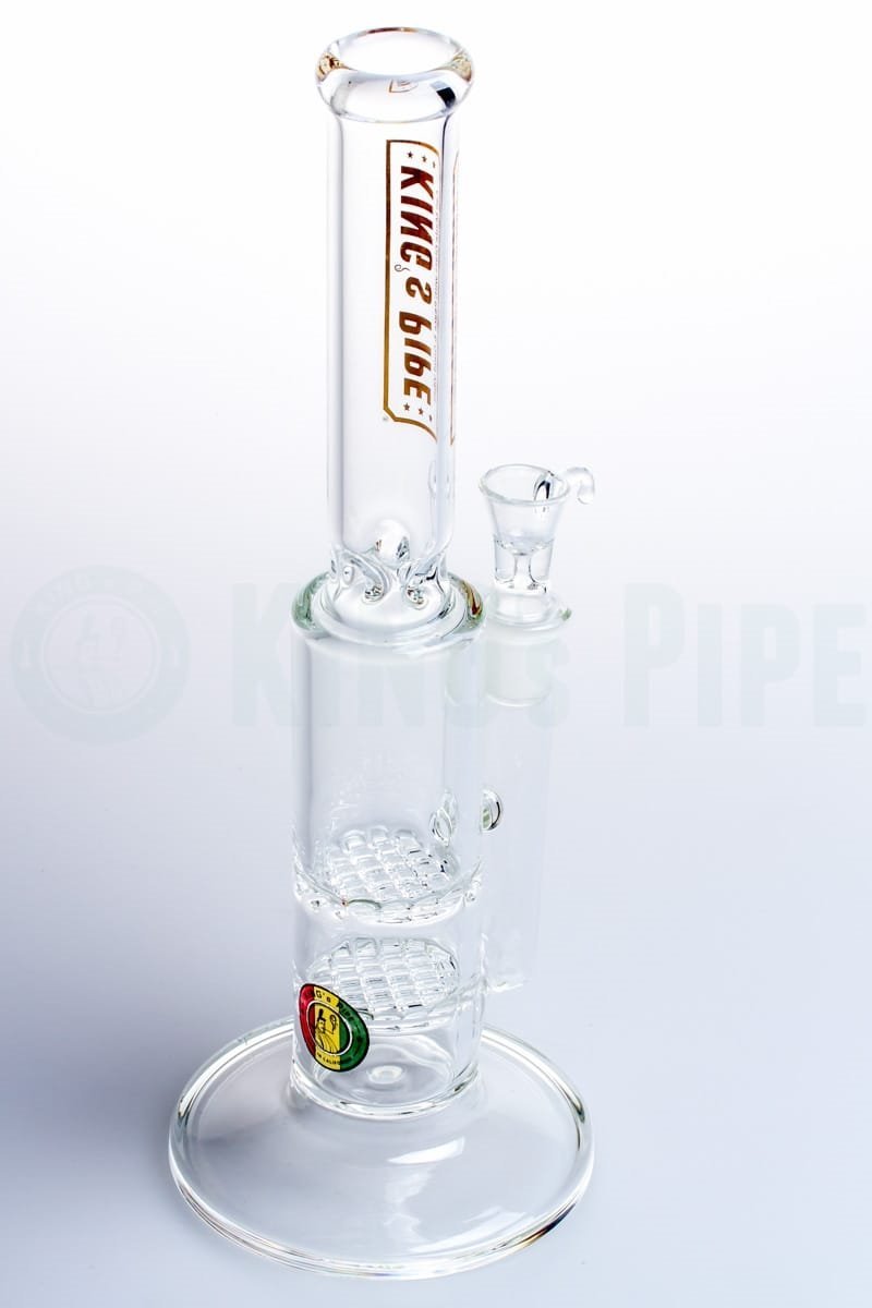 KING&#39;s Pipe Glass - Double Waffle Perc Bong