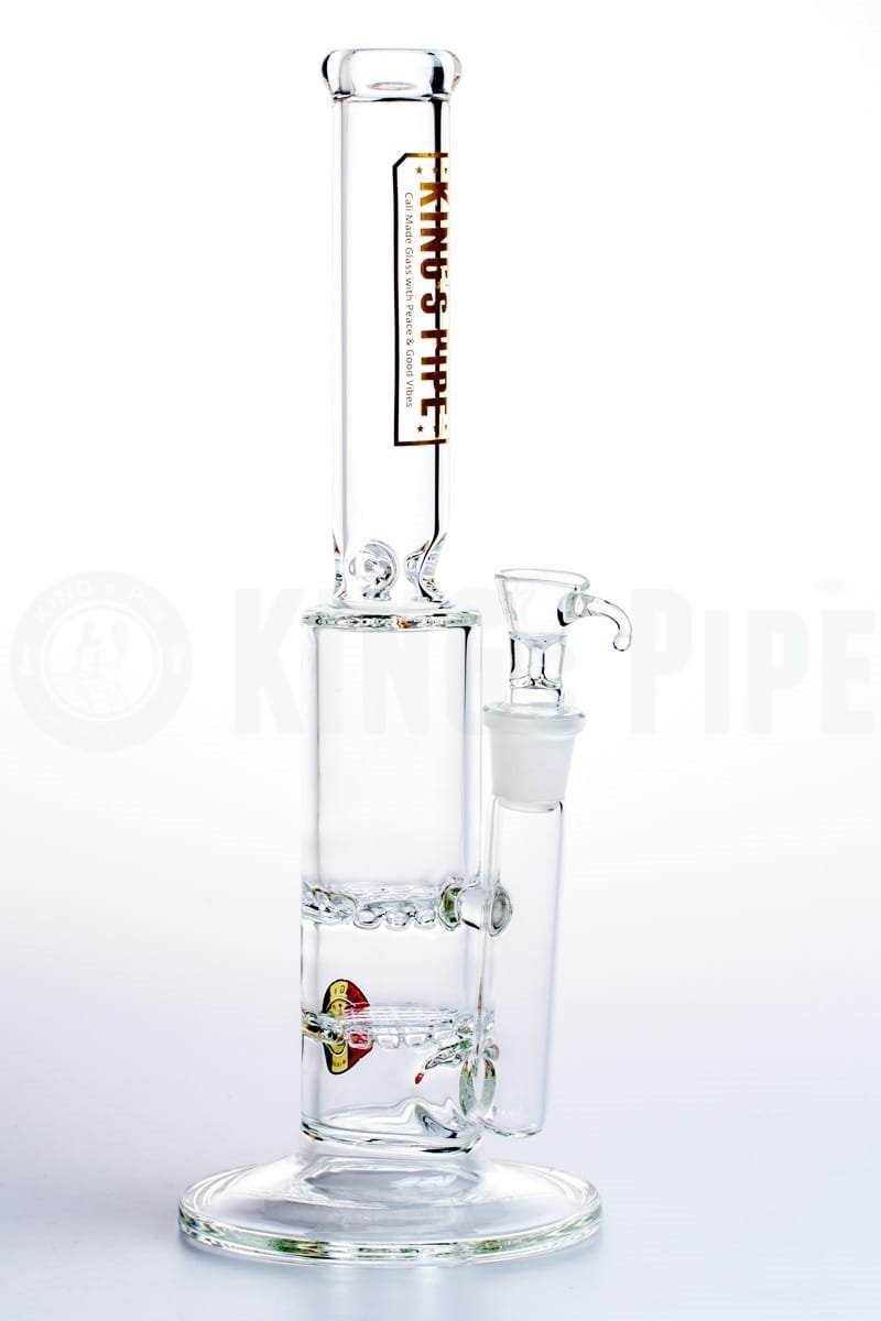 KING&#39;s Pipe Glass - Double Waffle Perc Bong