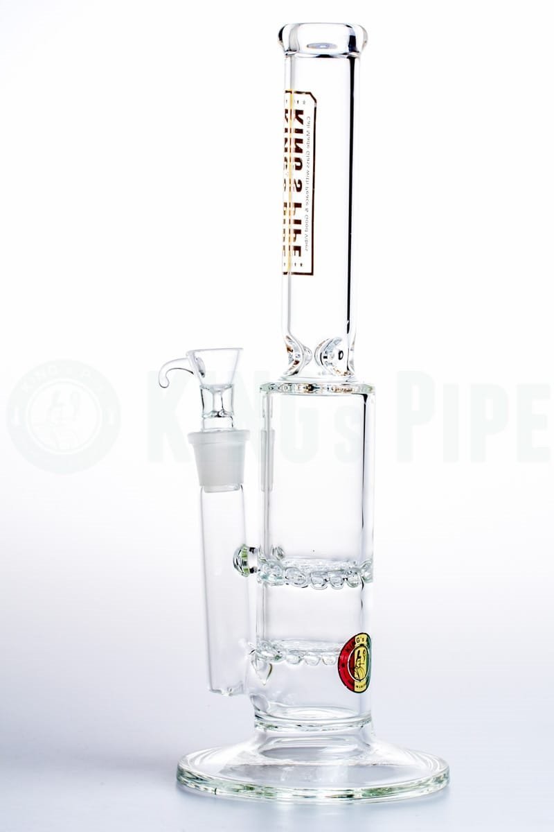 KING&#39;s Pipe Glass - Double Waffle Perc Bong