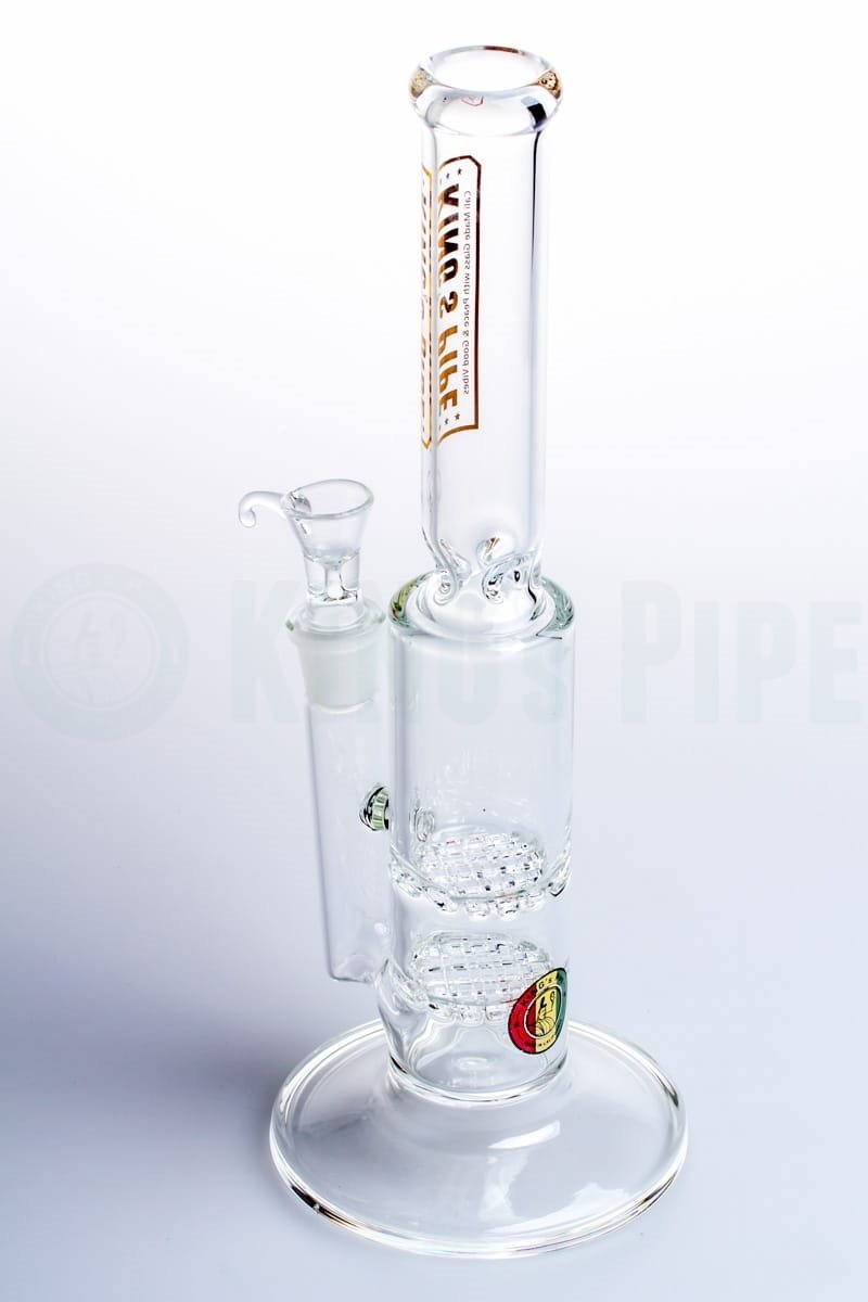 KING&#39;s Pipe Glass - Double Waffle Perc Bong