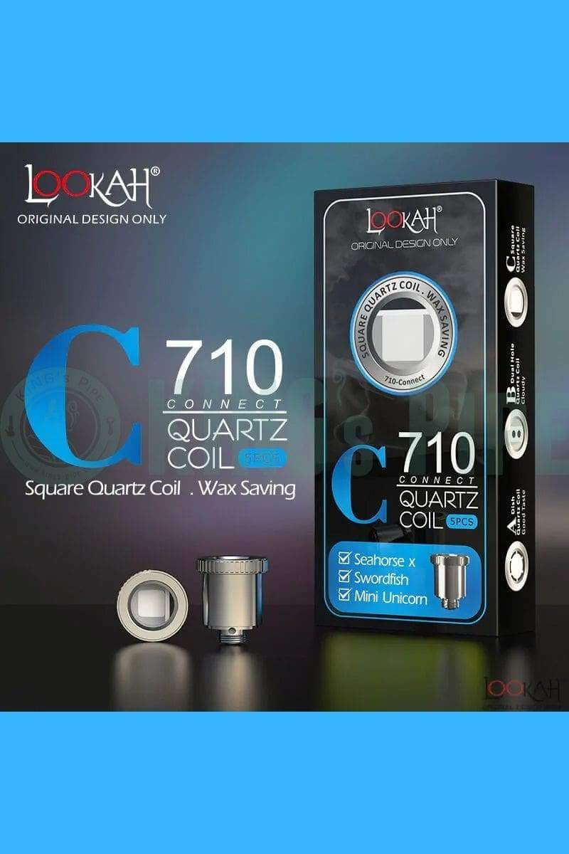 Lookah 710 Quartz Wax Dish Coils (5 Pack) Type C: Square Plate Atomizer