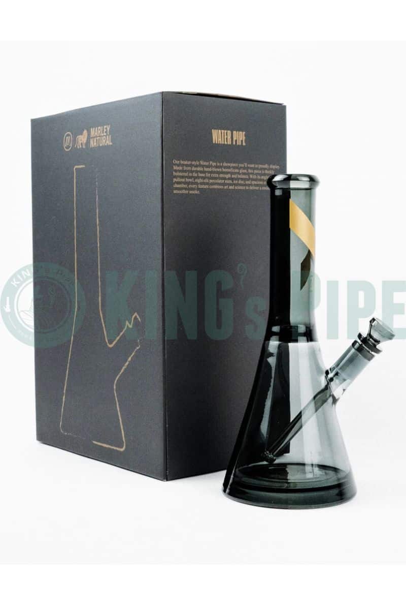 Marley Natural Smoked Glass Beaker Water Pipe