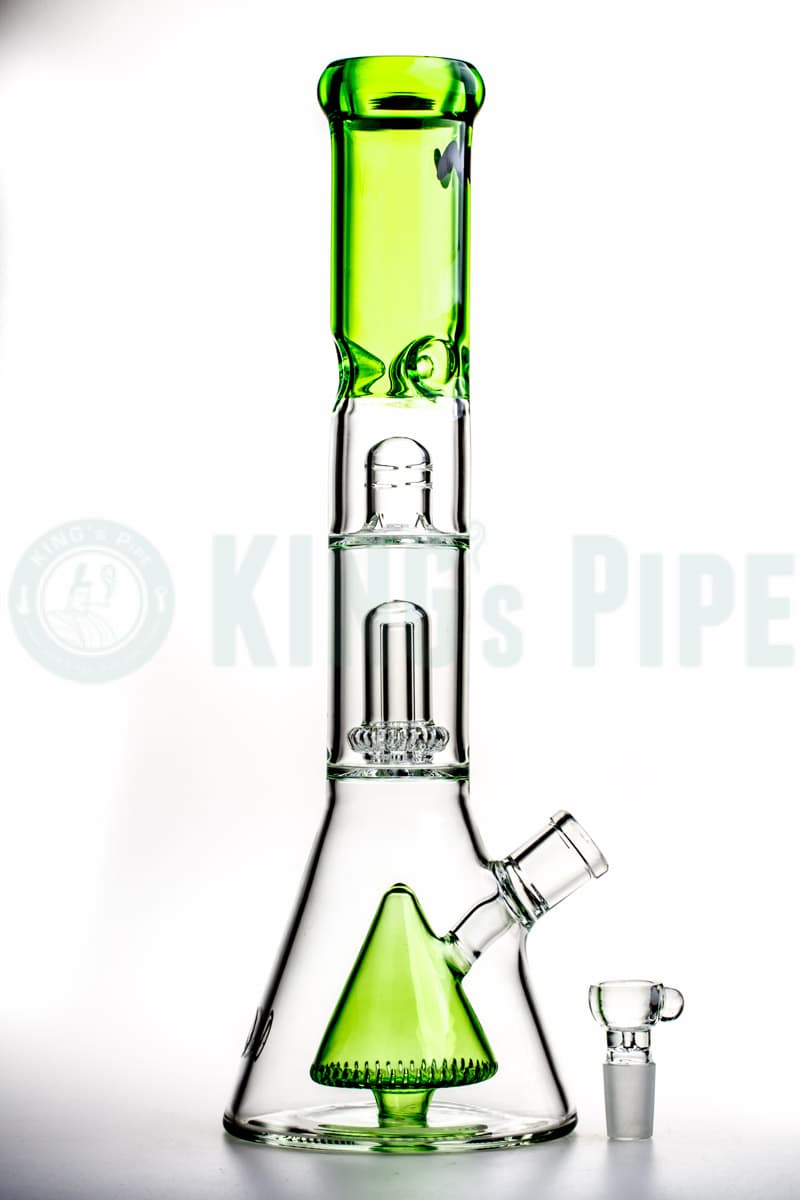 MAV Glass - 15 inch Pyramid to Single UFO Perc Beaker Bong