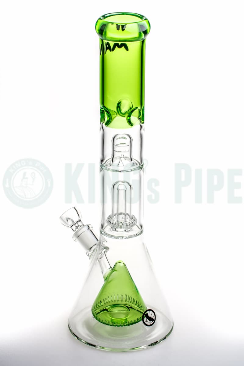 MAV Glass - 15 inch Pyramid to Single UFO Perc Beaker Bong