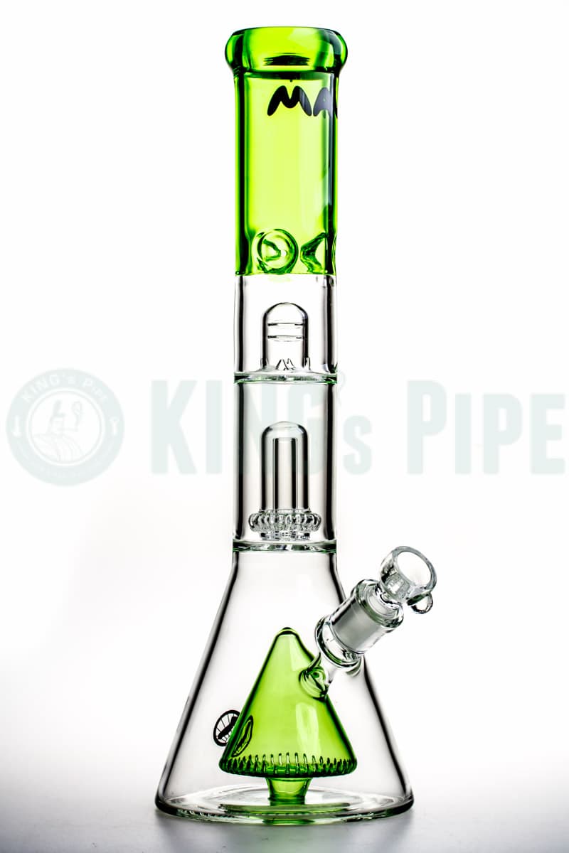 MAV Glass - 15 inch Pyramid to Single UFO Perc Beaker Bong