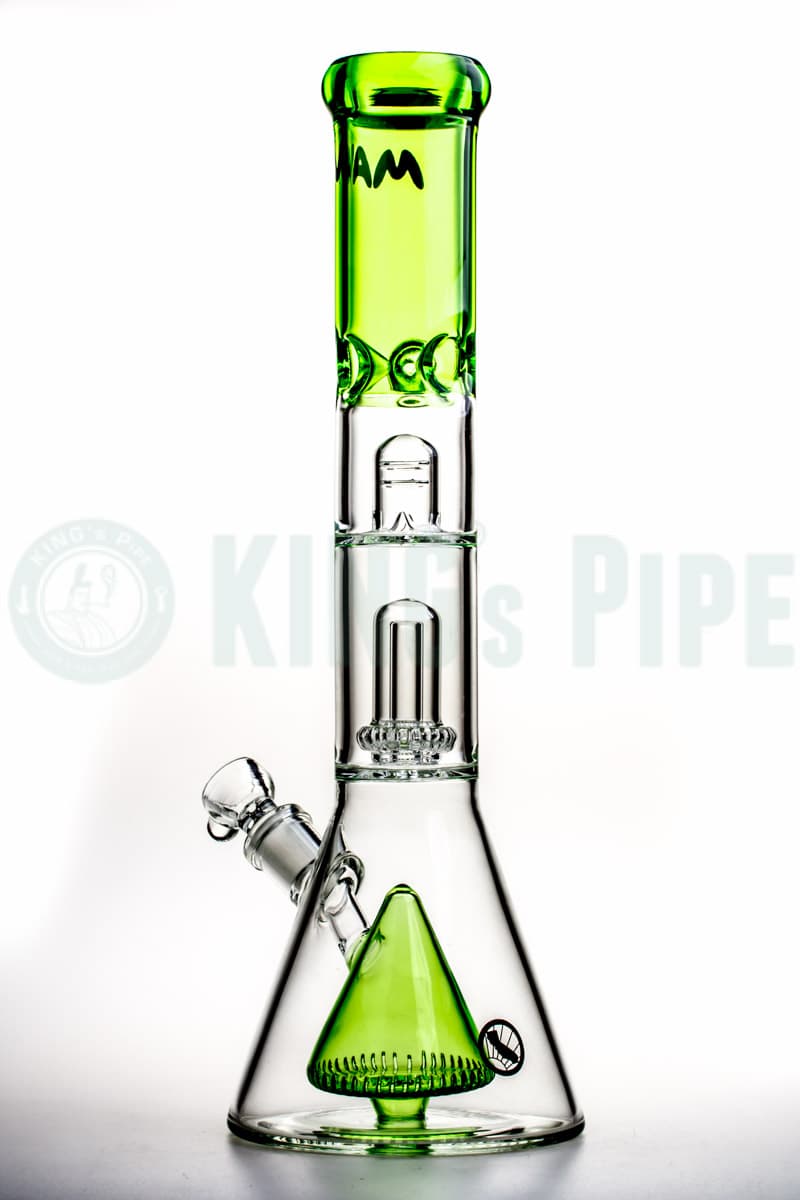 MAV Glass - 15 inch Pyramid to Single UFO Perc Beaker Bong