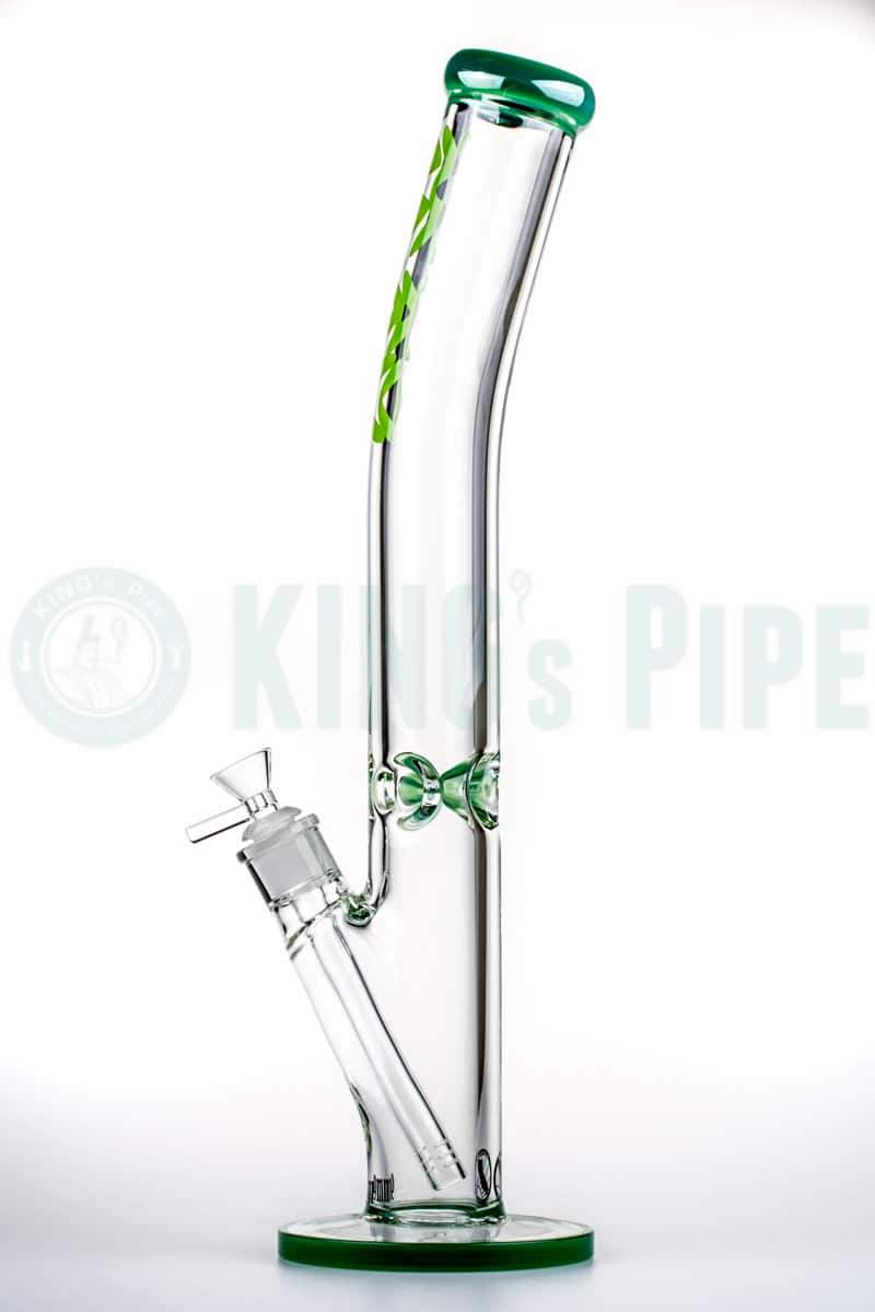 MAV Glass - 18 Inch 9mm Bent Neck Tube Bong Green