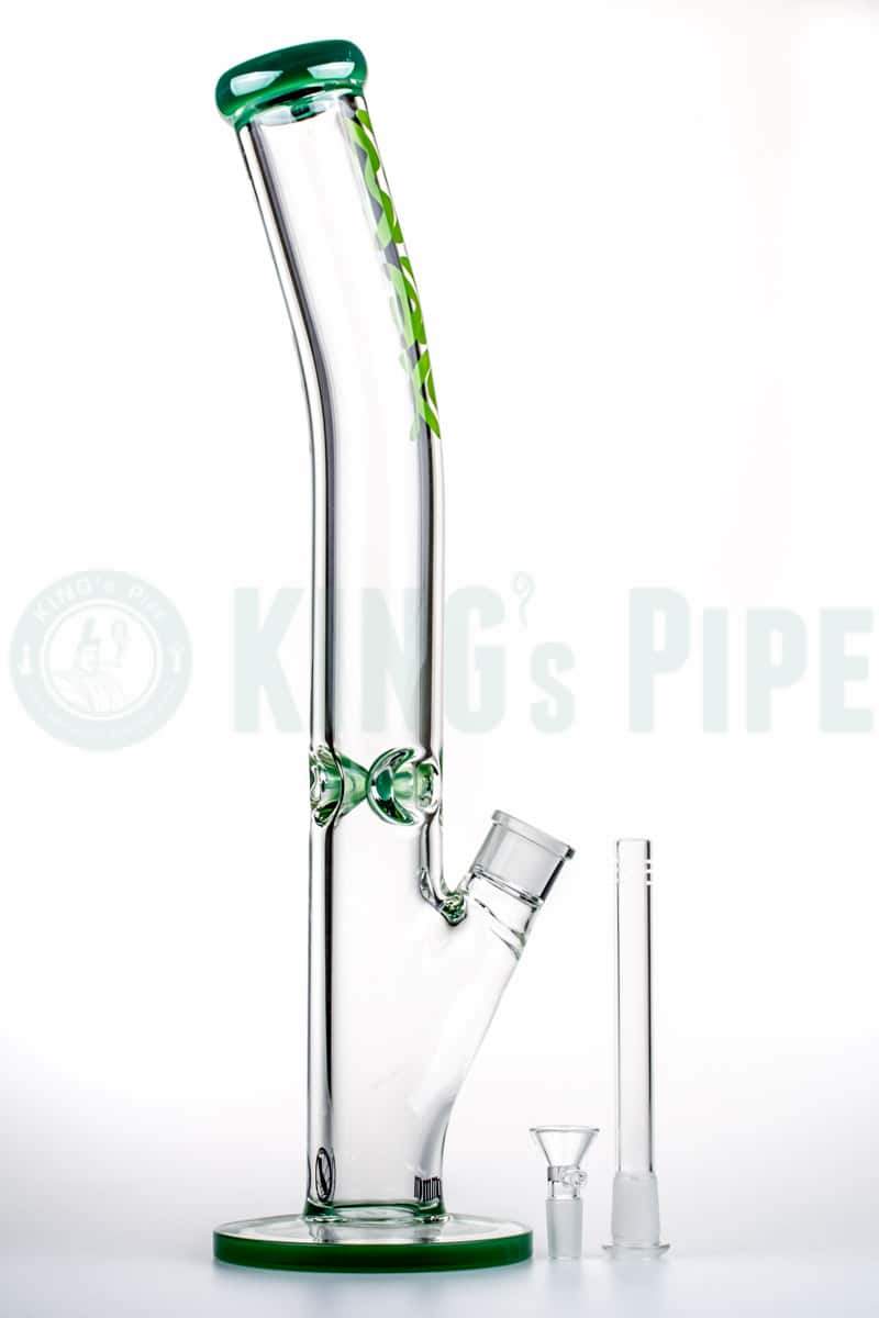 MAV Glass - 18 Inch 9mm Bent Neck Tube Bong Green