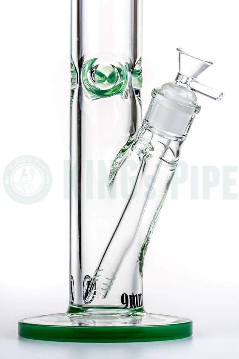 MAV Glass - 18 Inch 9mm Bent Neck Tube Bong Green