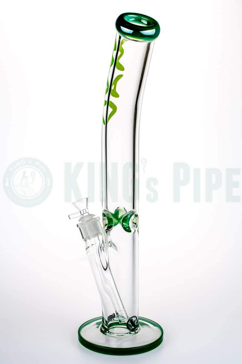 MAV Glass - 18 Inch 9mm Bent Neck Tube Bong Green