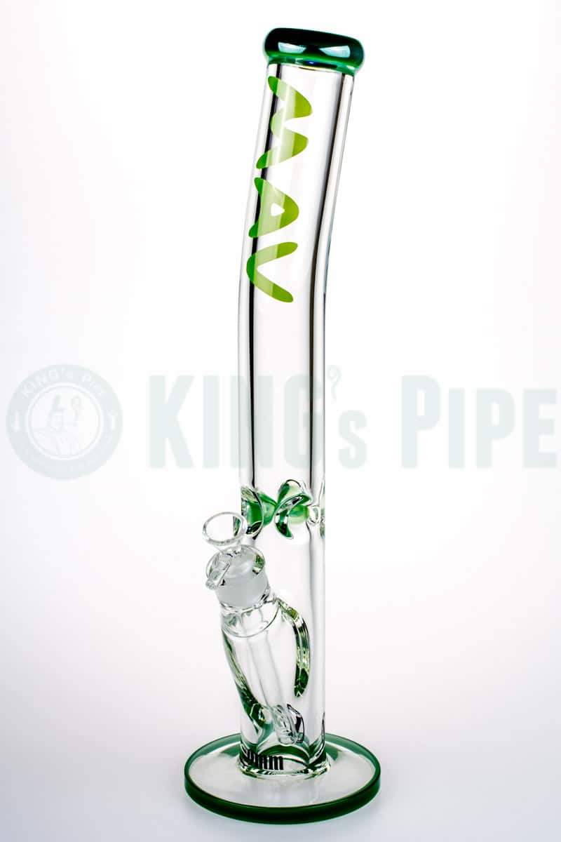 MAV Glass - 18 Inch 9mm Bent Neck Tube Bong Green