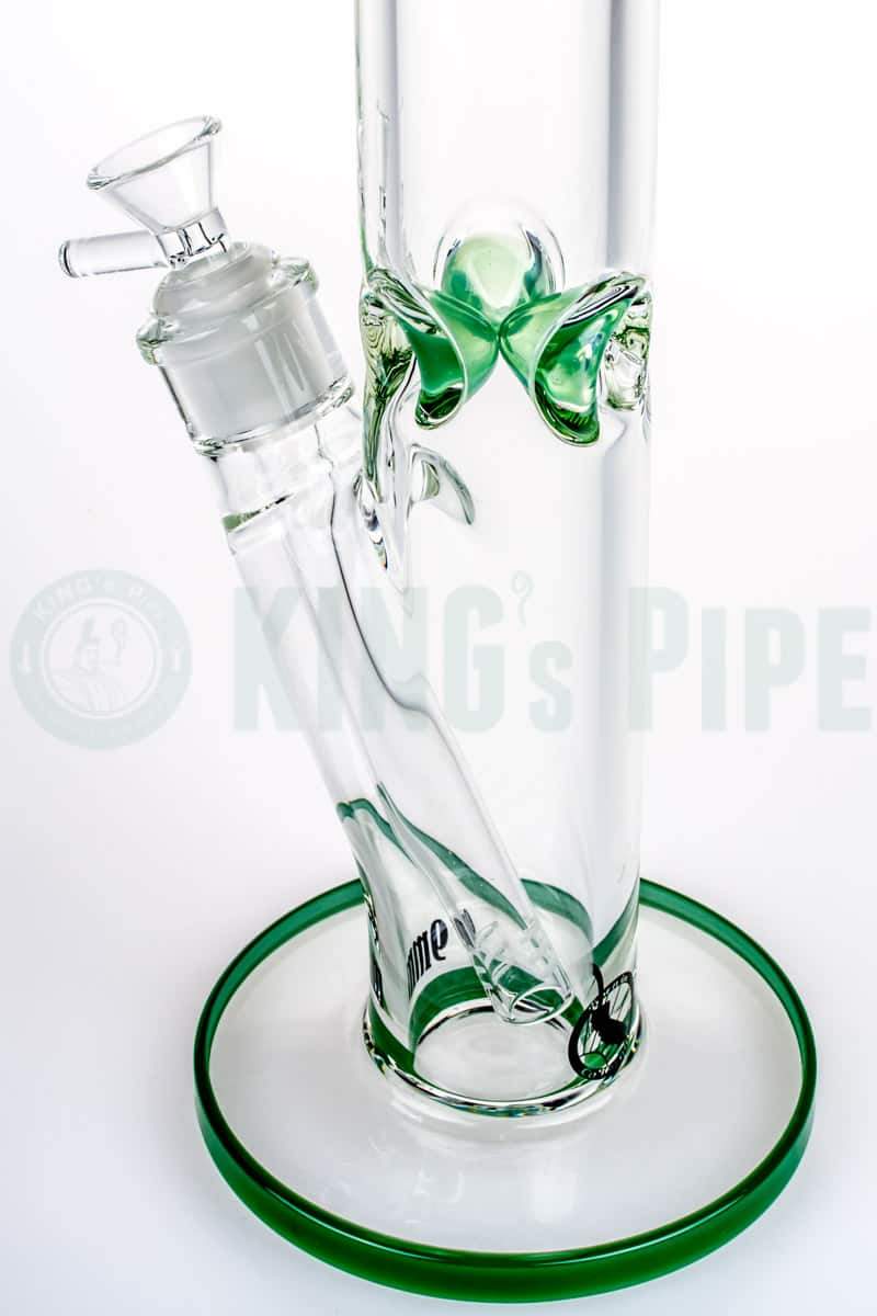 MAV Glass - 18 Inch 9mm Bent Neck Tube Bong Green