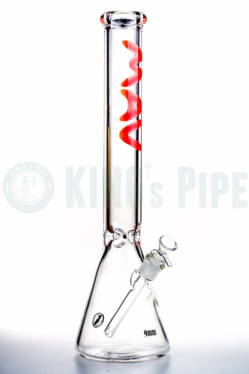 MAV Glass - 18 inch 9mm Thick Glass Beaker Bong Red