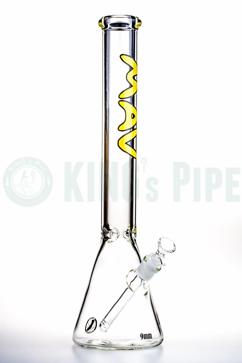 MAV Glass - 18 inch 9mm Thick Glass Beaker Bong Yellow