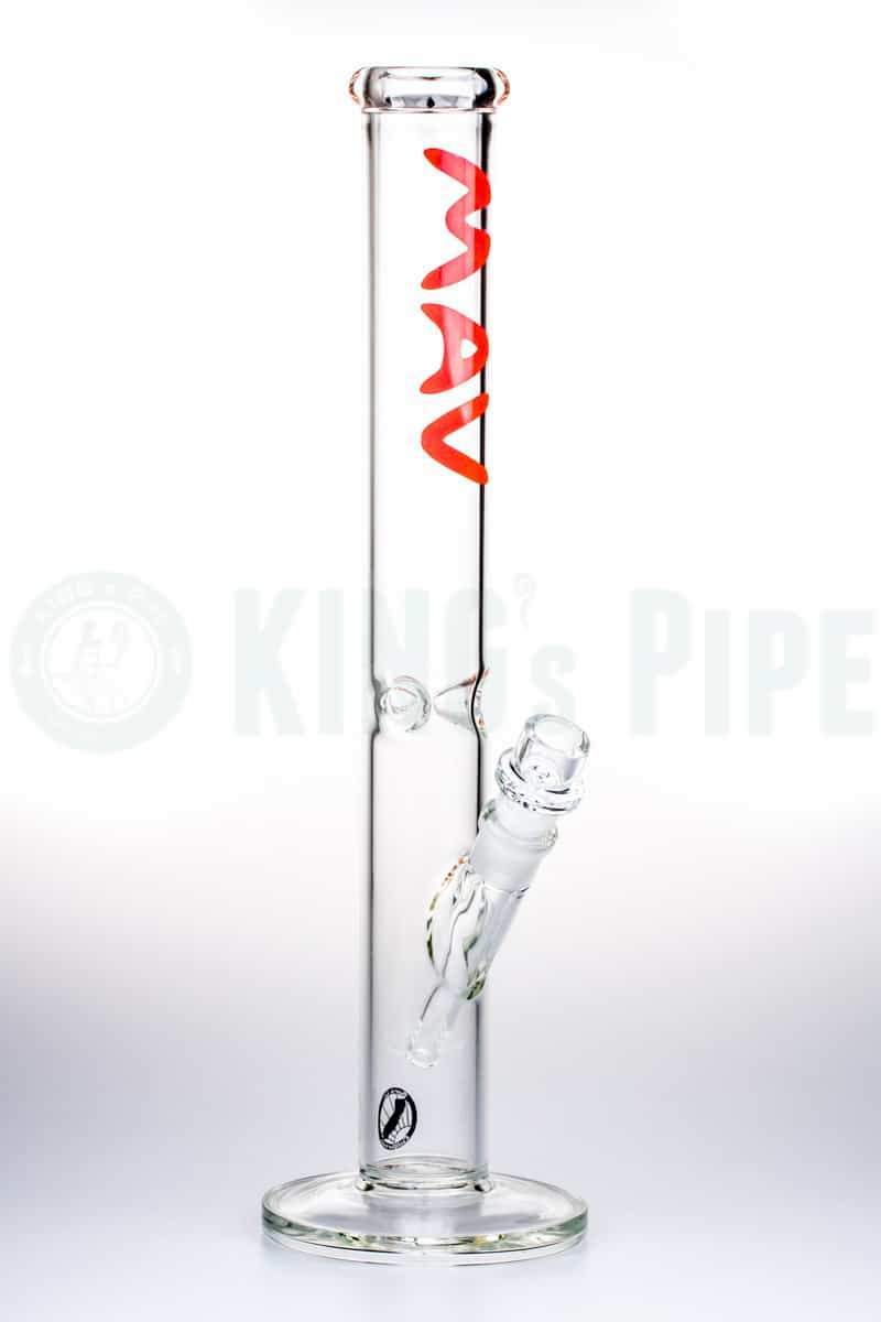 MAV Glass - 18&#39;&#39; Straight Glass Bong Red