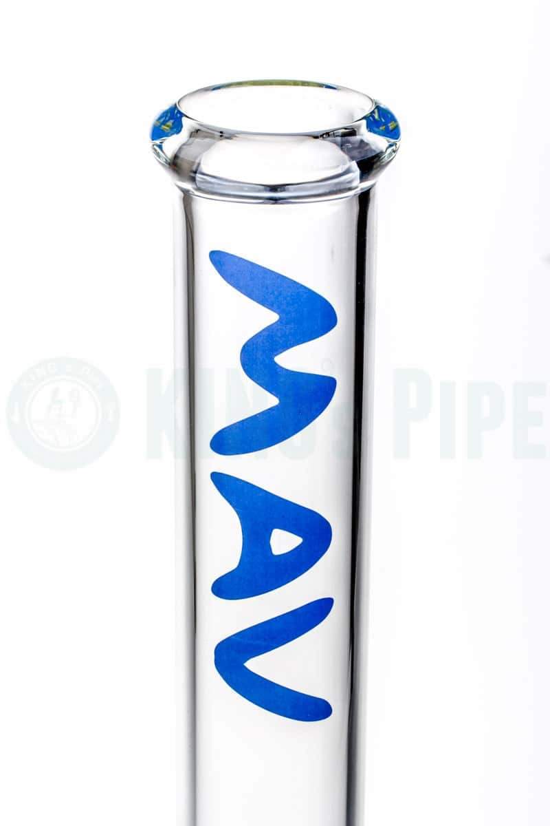 MAV Glass - 18'' Straight Glass Bong Blue