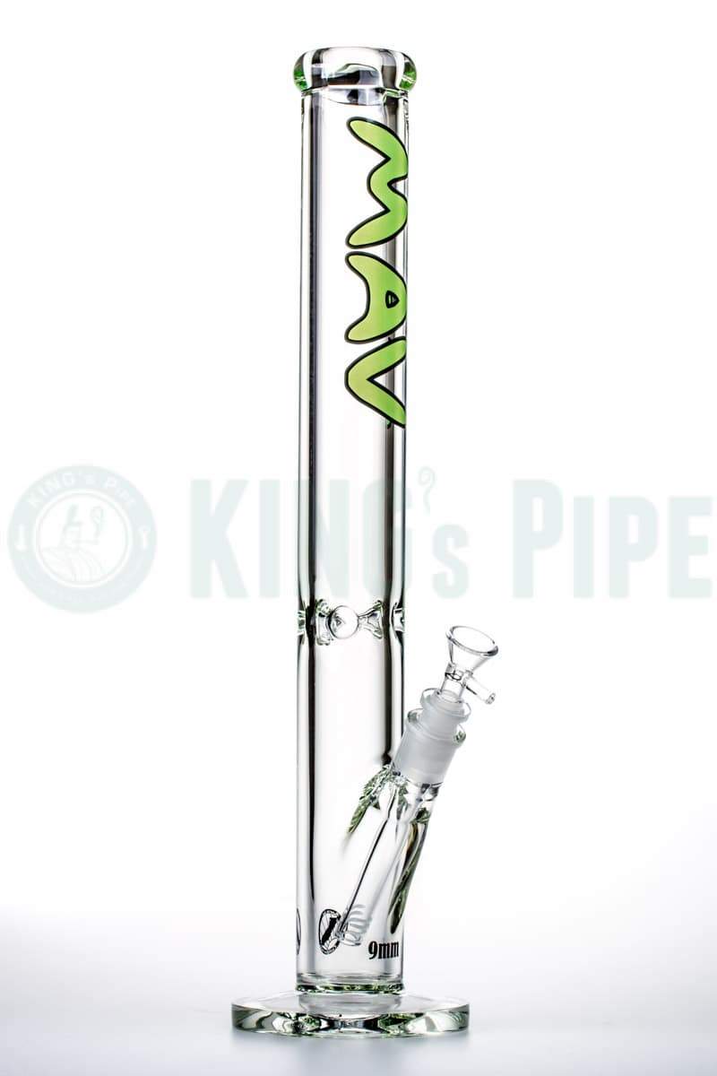 MAV Glass - 9mm Thick 18&#39;&#39; Straight Tube Bong Green