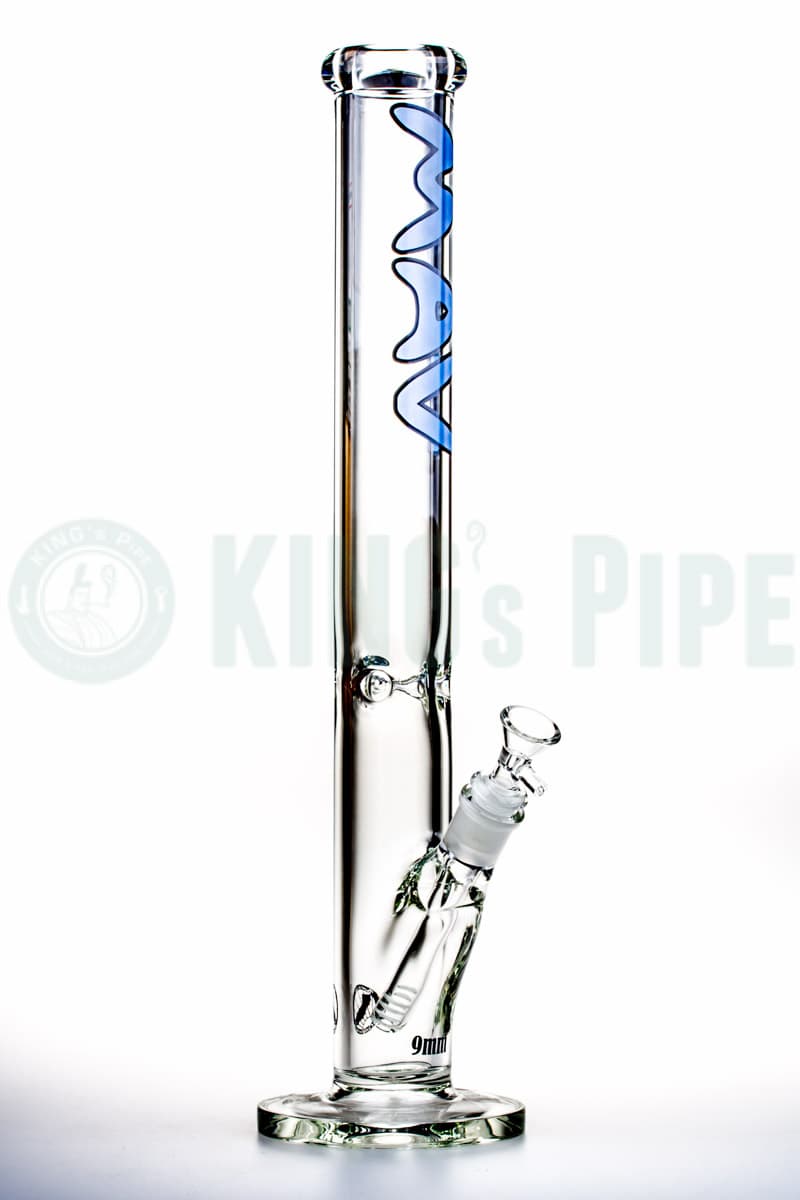 MAV Glass - 9mm Thick 18&#39;&#39; Straight Tube Bong Blue