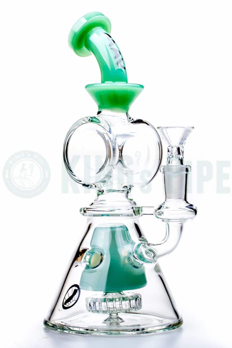 MAV Glass Pyramid Swiss Showerhead Wax Rig Turquoise