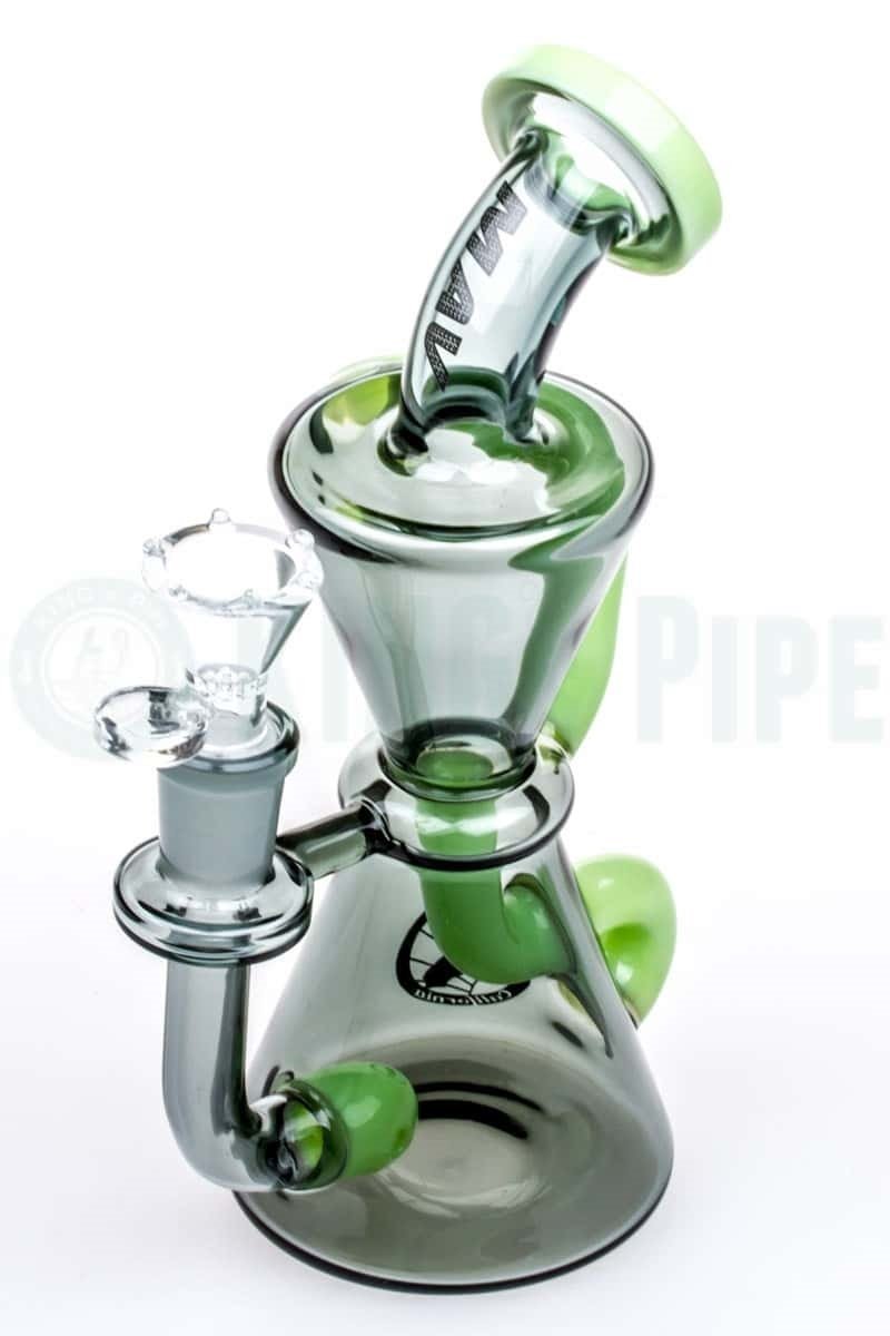 MAV Glass - Smokey Mini Hourglass Recycler