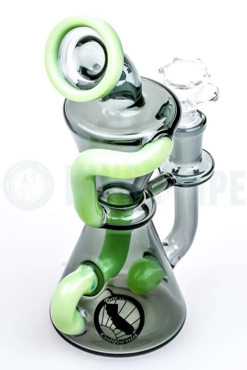 MAV Glass - Smokey Mini Hourglass Recycler