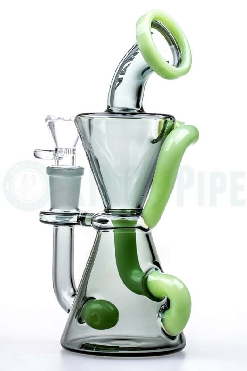 MAV Glass - Smokey Mini Hourglass Recycler