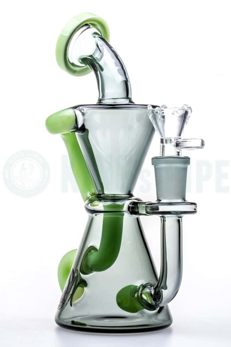 MAV Glass - Smokey Mini Hourglass Recycler