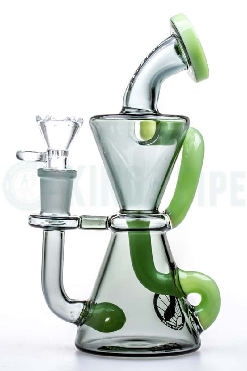 MAV Glass - Smokey Mini Hourglass Recycler