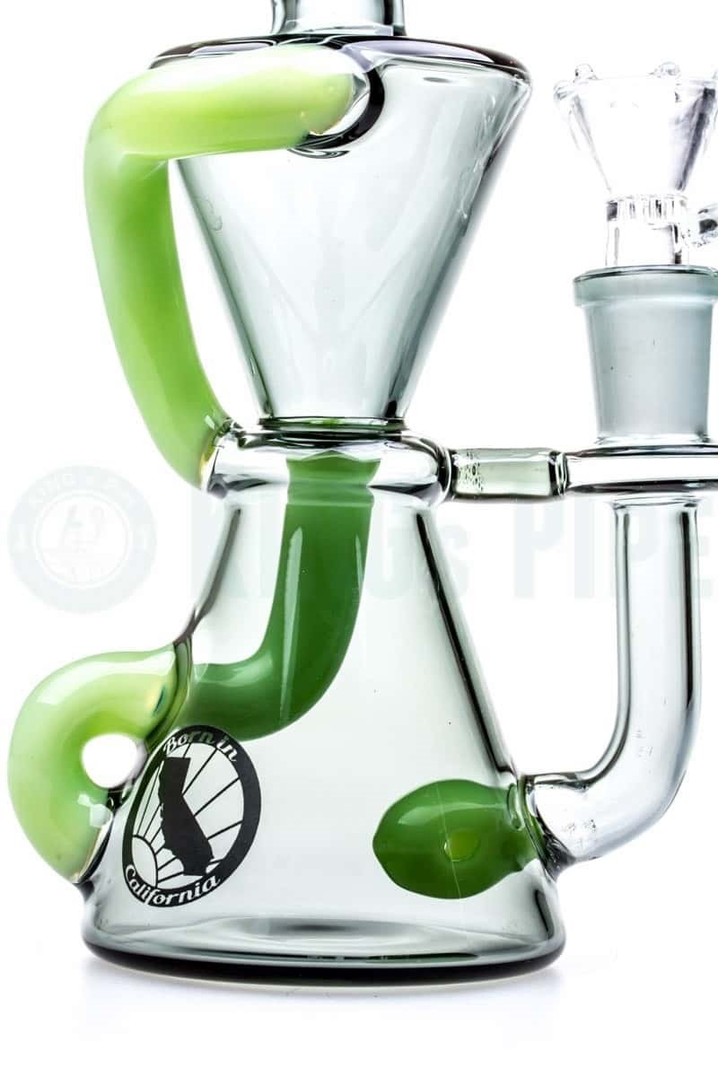 MAV Glass - Smokey Mini Hourglass Recycler