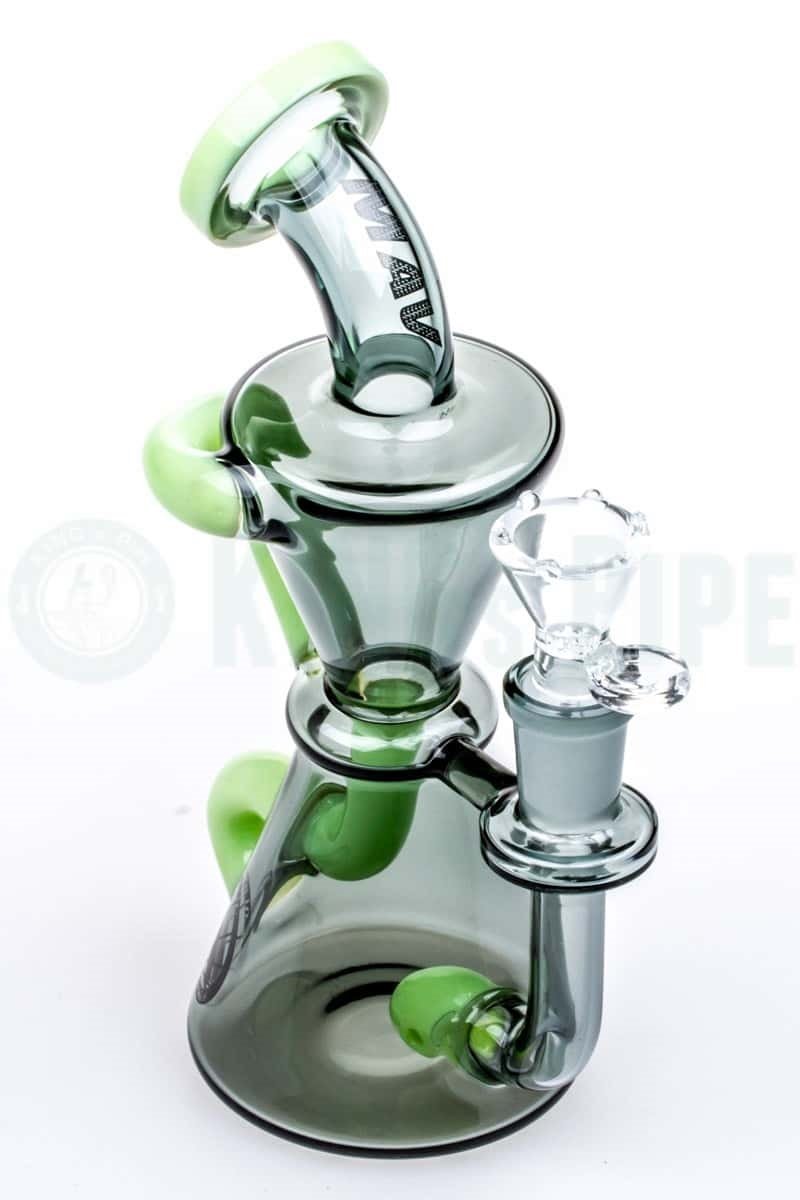 MAV Glass - Smokey Mini Hourglass Recycler