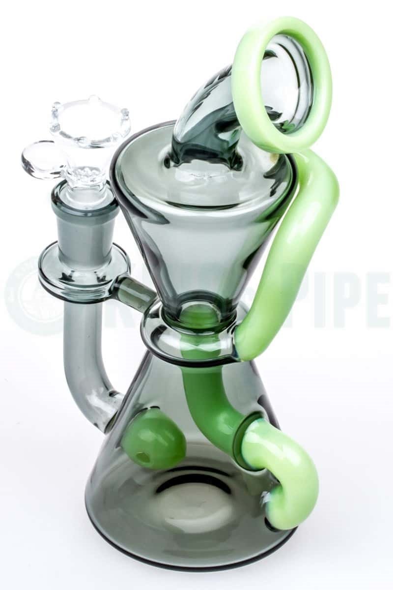 MAV Glass - Smokey Mini Hourglass Recycler