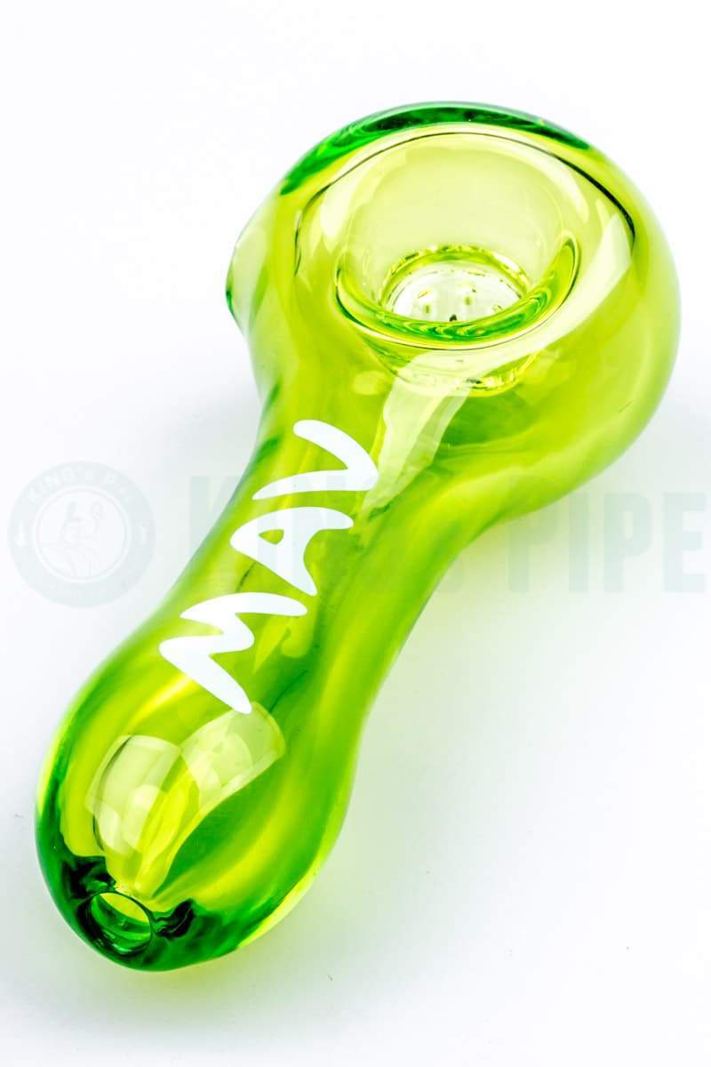 MAV Glass Spoon Pipe Neon Green