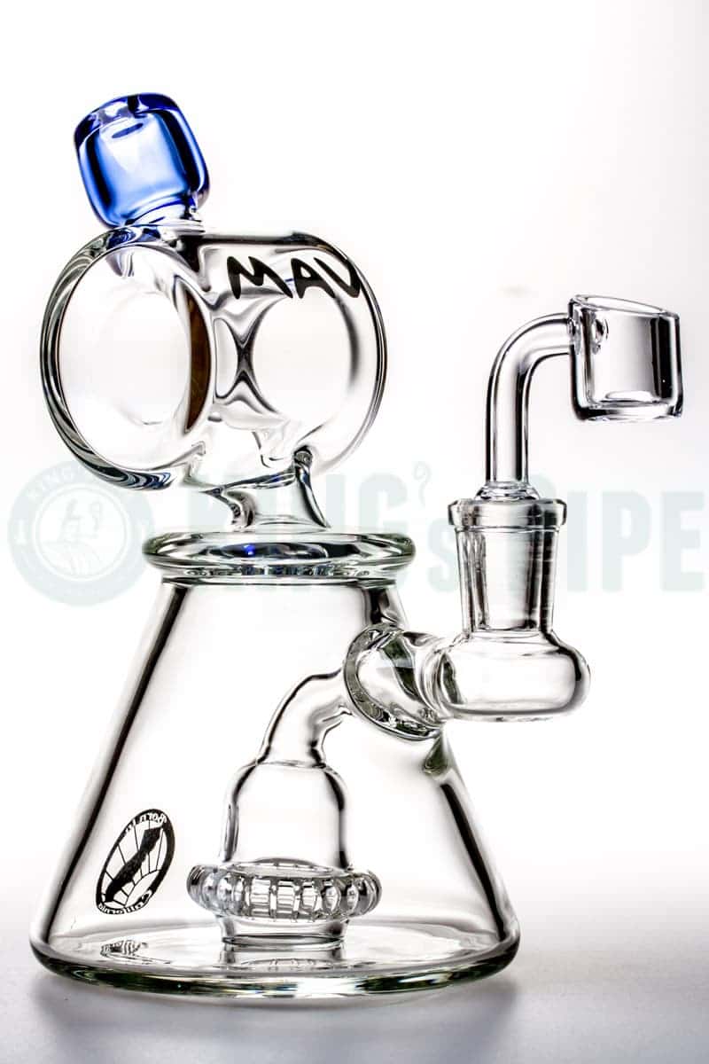 Maverick Glass - Barrel Neck UFO Showerhead Beaker Rig Blue