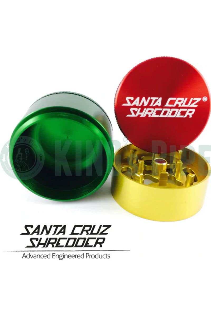 Santa Cruz Shredder - 1.6&#39;&#39; Mini 3 Piece Herb Grinder Rasta