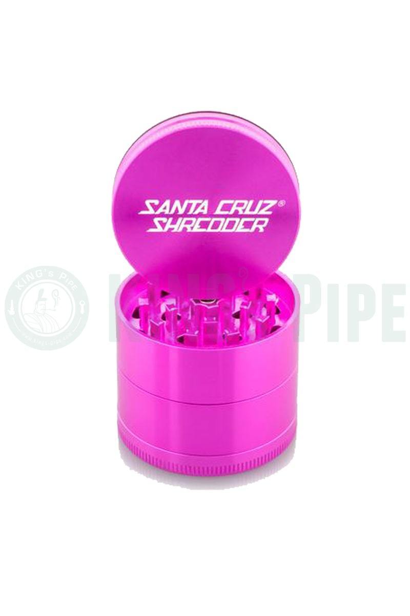 Santa Cruz Shredder - 2.2&quot; Medium 4 Piece Herb Grinder Glossy Pink