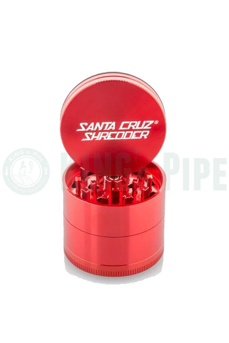 Santa Cruz Shredder - 2.2&quot; Medium 4 Piece Herb Grinder Glossy Red