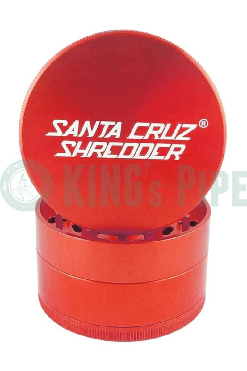 Santa Cruz Shredder - 2&#39;&#39; Medium 4 Piece Herb Grinder Red