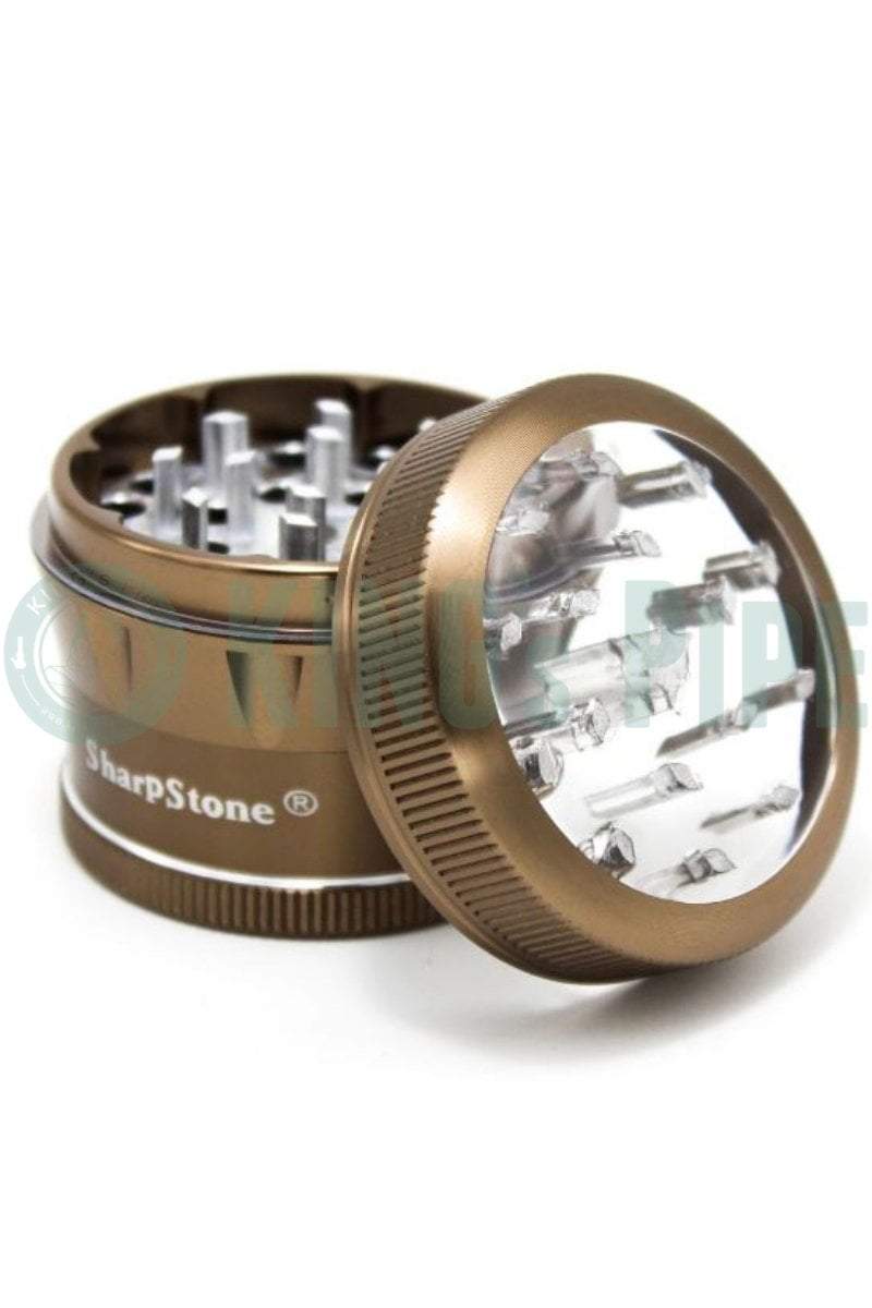 Sharp Stone - 2.2&quot; Medium Clear Top V2 Grinder Green