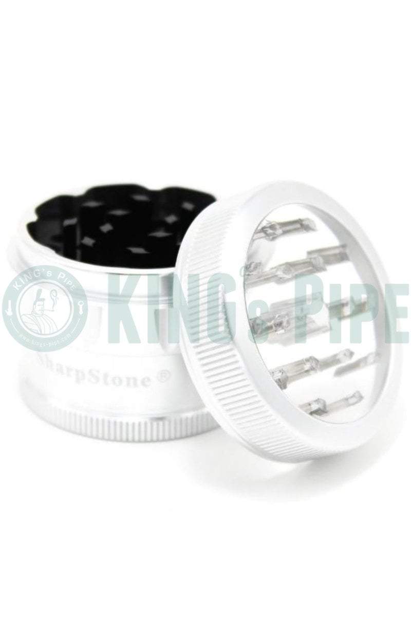 Sharp Stone - 2.2&quot; Medium Clear Top V2 Grinder Silver