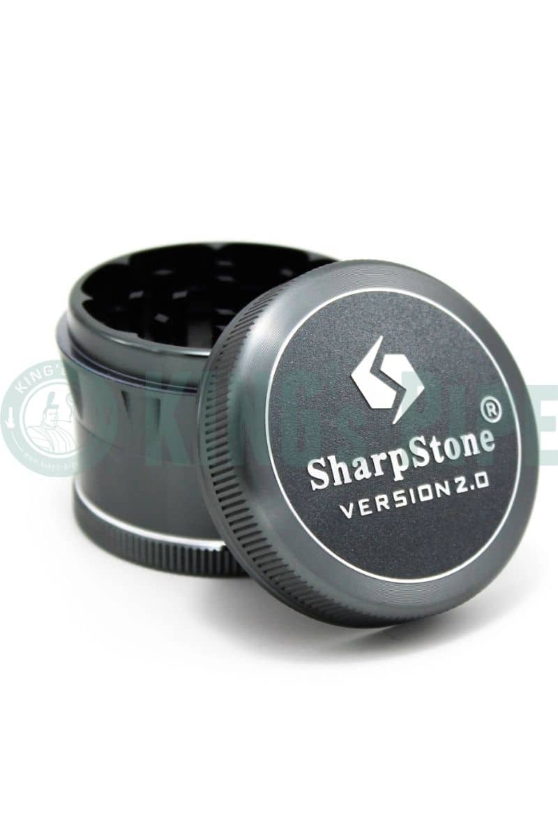 Sharp Stone - 2.2&quot; Medium V2 4 Piece Grinder Grey / Gunmetal