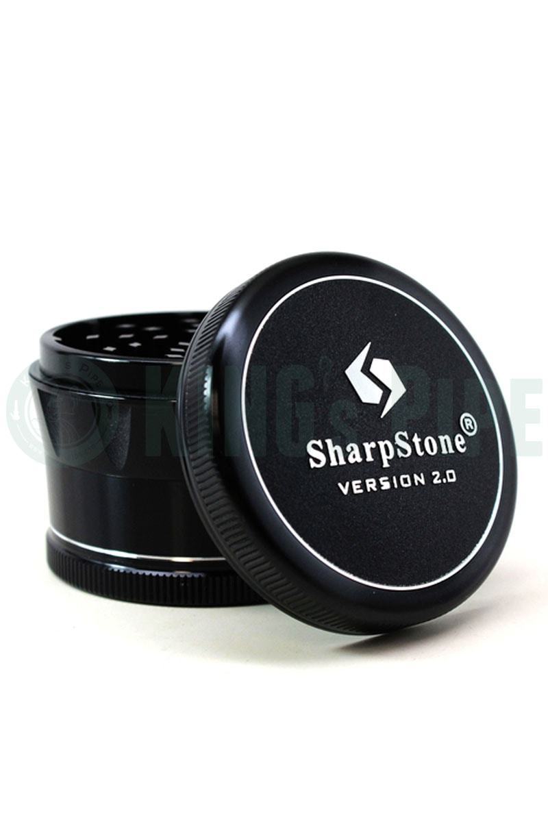 Sharp Stone - 2.2&quot; Medium V2 4 Piece Grinder Black