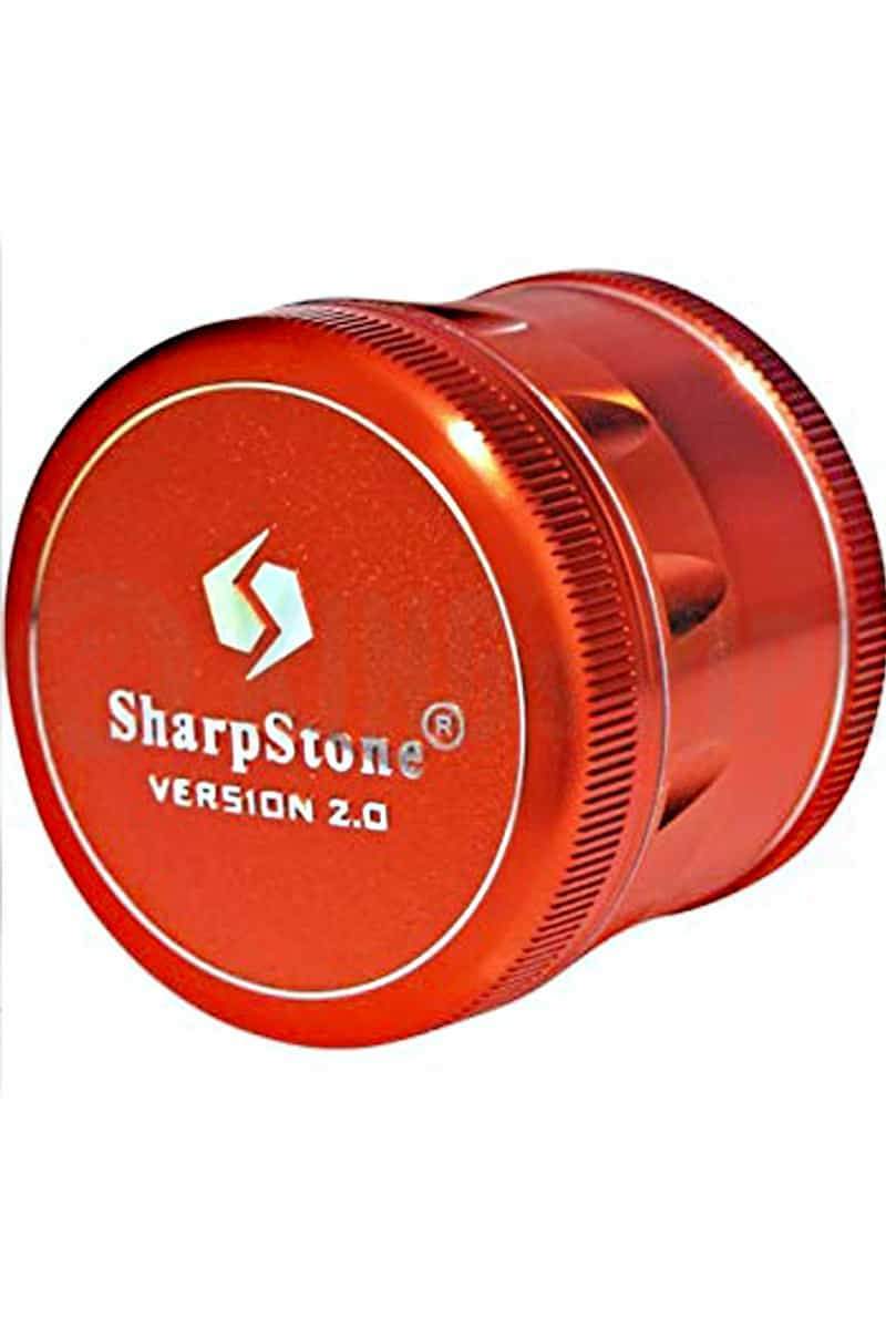 Sharp Stone - 2.2&quot; Medium V2 4 Piece Grinder Burgundy / Red