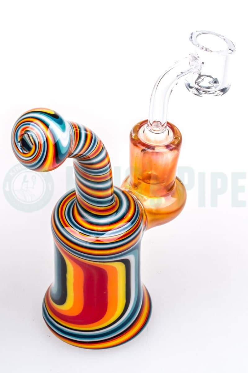 Spiral Worked Micro Dab Rig by Nova Glass