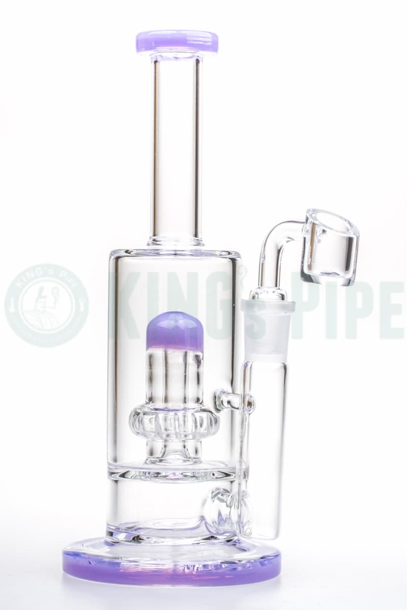 UFO Showerhead Perc Dab Rig with Purple Accent