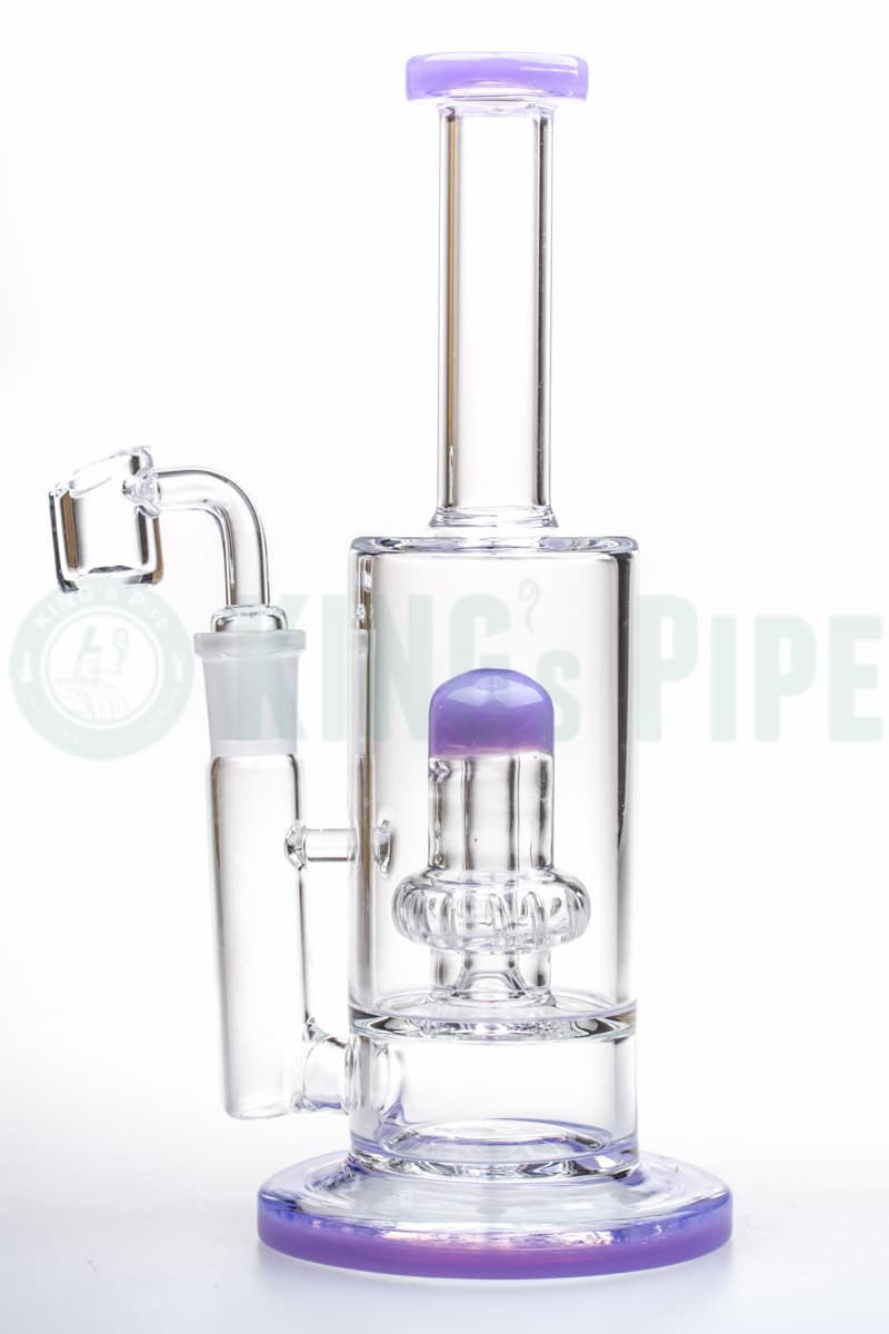 UFO Showerhead Perc Dab Rig with Purple Accent