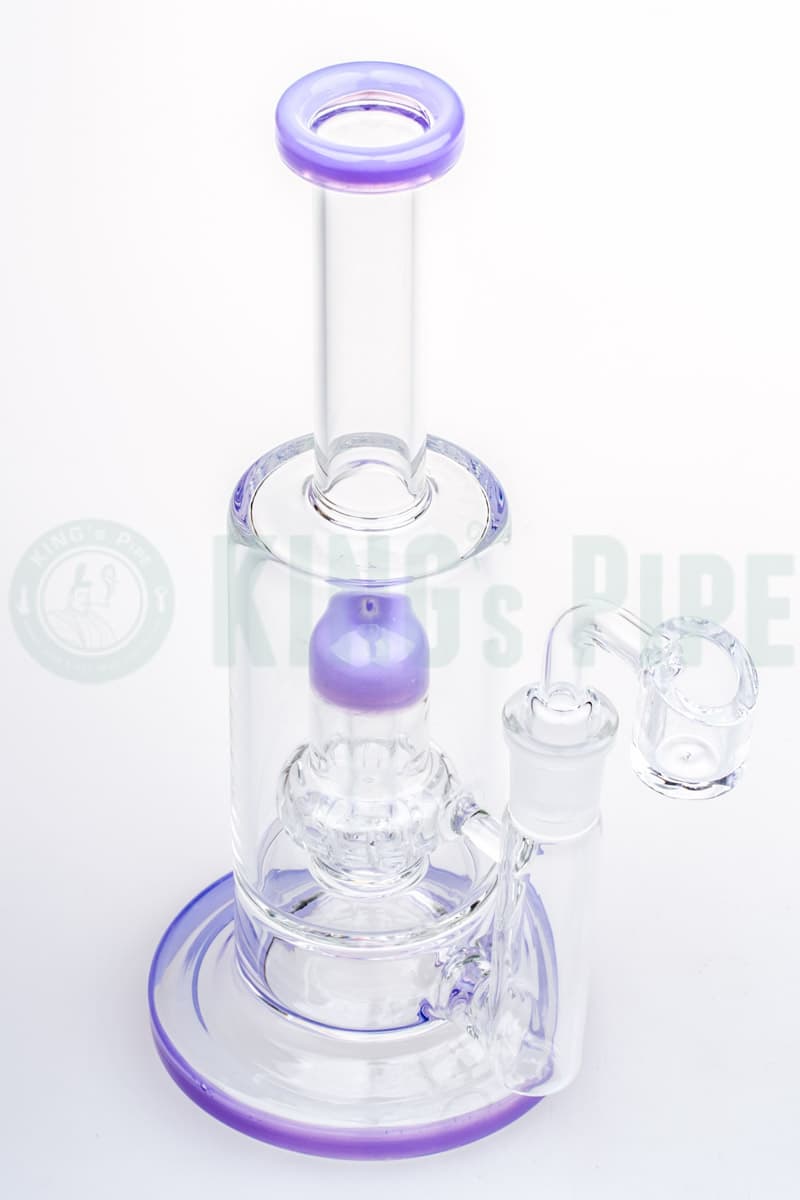 UFO Showerhead Perc Dab Rig with Purple Accent