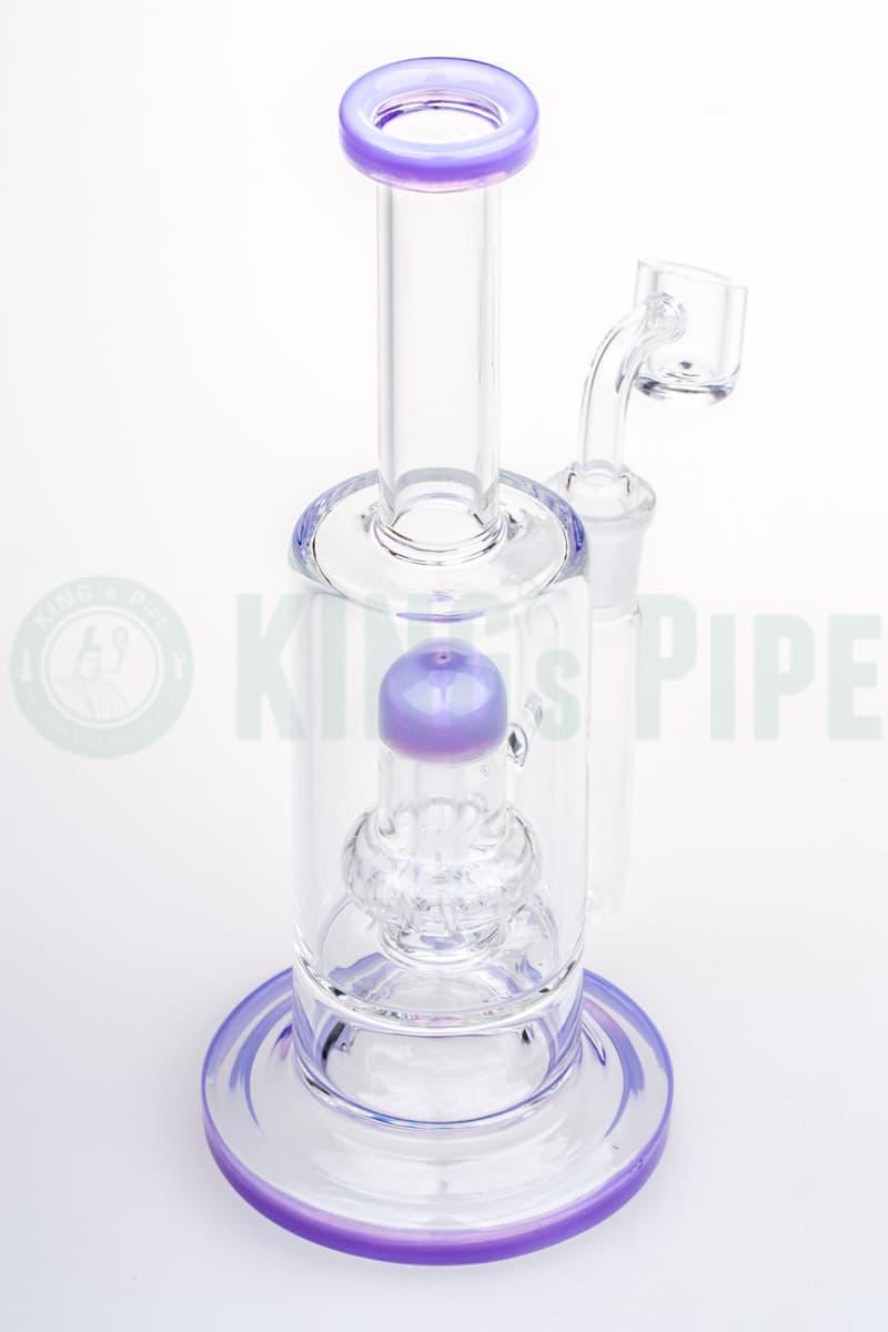 UFO Showerhead Perc Dab Rig with Purple Accent